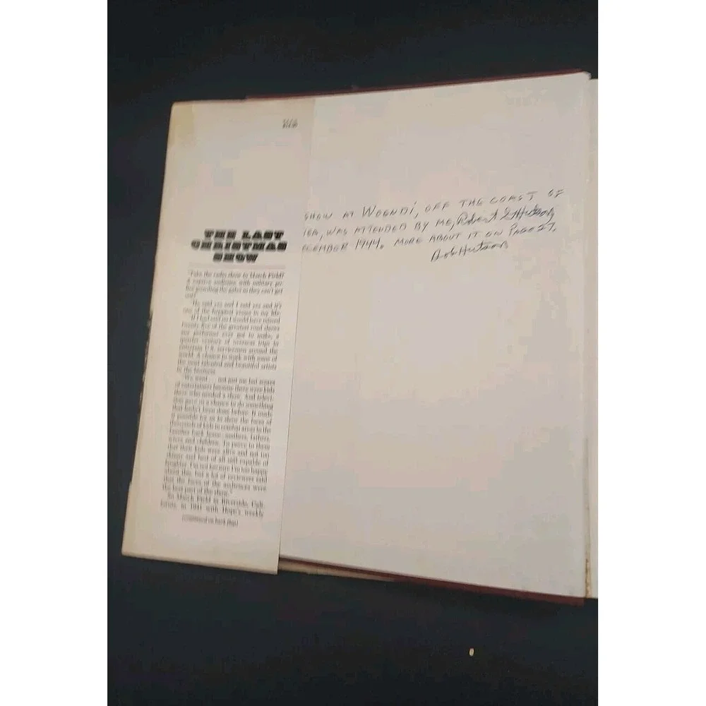 The Last Christmas Show By Bob Hope Hardcover Book**SEE DAMAGE NOTES,CUT PHOTOS*